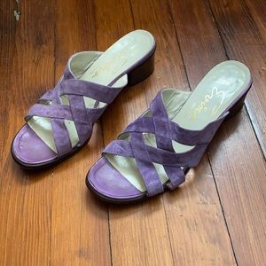 Vintage Purple Mules